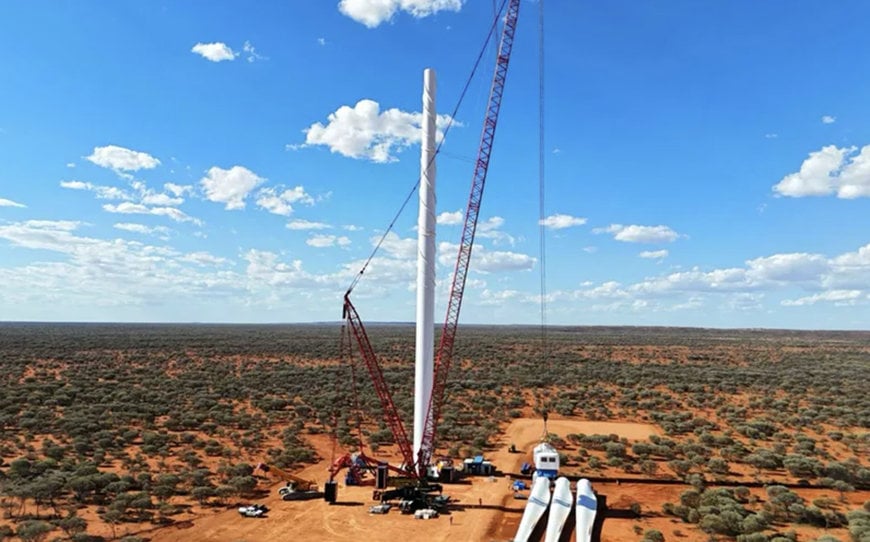 SANY CRANE INSTALLS WIND TURBINE FOR THE WORLD’S HIGHEST-GRADE HARD ROCK LITHIUM MINE IN AUSTRALIA